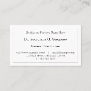 Dapper & Plain Medical Specialist Business Card