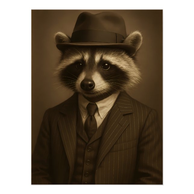 Dapper Racoon Poster (Front)
