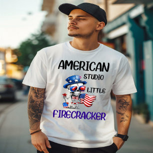 Dapper Skeleton Salutes America T-Shirt