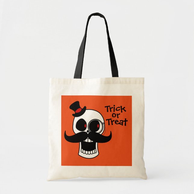 Dapper Skull Trick-or-Treat Bag (Front)
