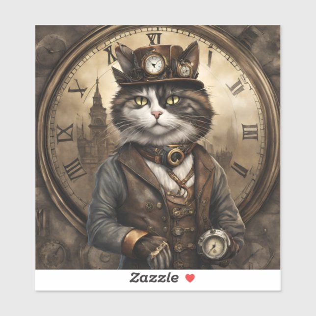  Dapper Steampunk Calico Cat (Sheet)