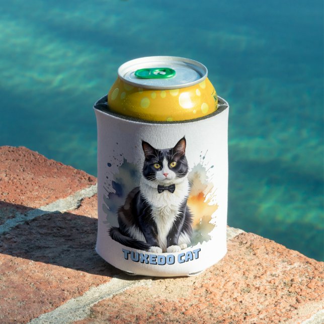 Dapper Tuxedo Cat Can Cooler (In Situ Pool)