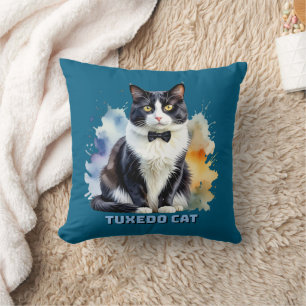 Dapper Tuxedo Cat Cushion