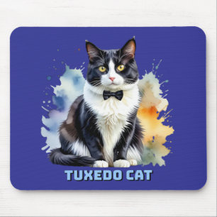 Dapper Tuxedo Cat Mouse Mat