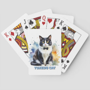 Dapper Tuxedo Cat Playing Cards