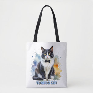 Dapper Tuxedo Cat Tote Bag