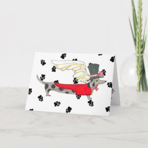 Dapple Dachshund "Bone Mot" Card