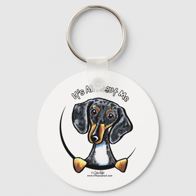 Dapple Dachshund Its All About Me Key Ring (Front)