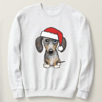 Dapple Dachshund Santa Cute Wiener Dog