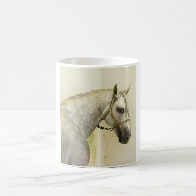 Dapple Grey Andalusian Horse Coffee Mug (Center)