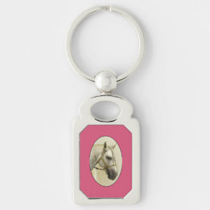 Dapple Grey Andalusian Horse Key Ring