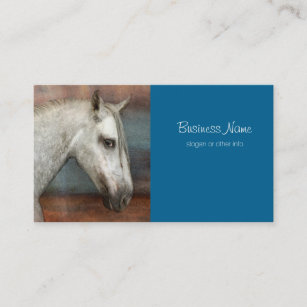 Dapple Grey Andalusian Horse Portrait Business Card