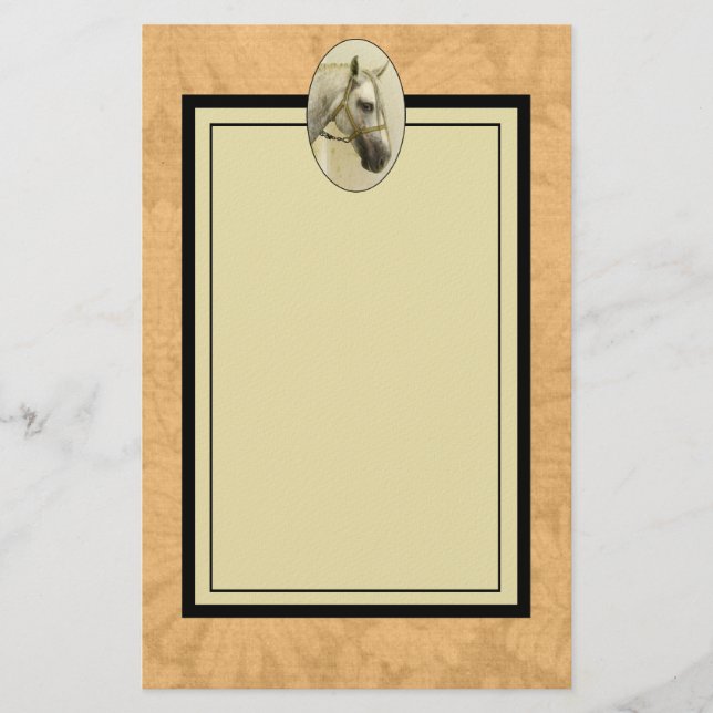 Dapple Grey Andalusian Horse Stationery (Front)
