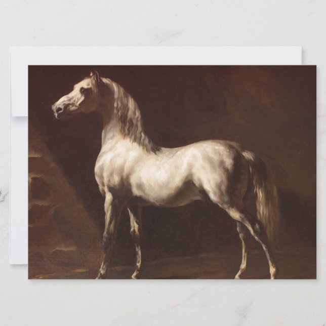 Dapple Grey Horse (by Théodore Géricault) Card (Front)