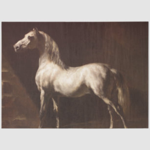 Dapple Grey Horse (by Théodore Géricault) Tissue Paper