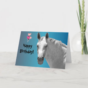 Dapple Grey Horse Card