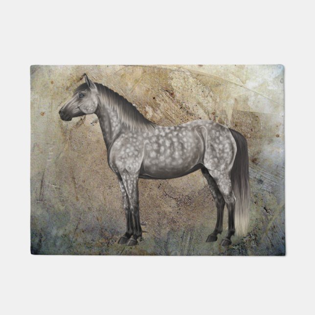 DAPPLE GREY HORSE DOORMAT (Front)