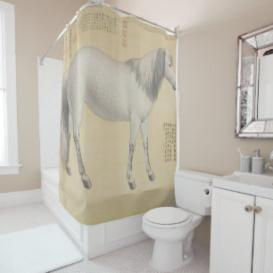Dapple Grey Horse - Vintage Chinese Fine Art Shower Curtain