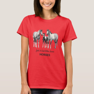Dapple Grey Pinto Paint Quarter Horses T-Shirt