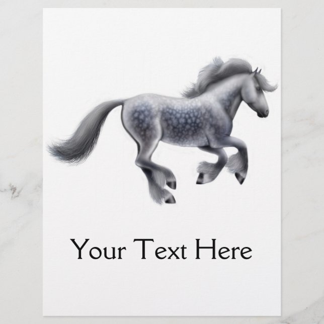 Dappled Grey Draught Horse Flyer (Front)