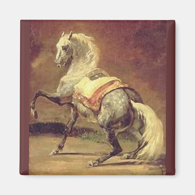 DAPPLED GREY HORSE MAGNET (Front)