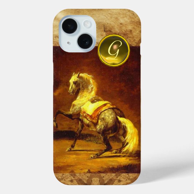 DAPPLED GREY HORSE MONOGRAM Case-Mate iPhone CASE (Back)