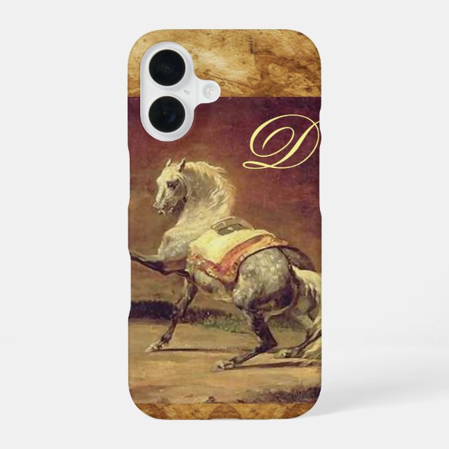DAPPLED GREY HORSE MONOGRAM iPhone 16 CASE (Back)