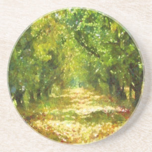 Dappled Light of Day Dreams Tree Avenue Art Coaster