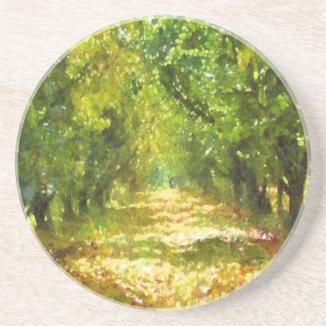 Dappled Light of Day Dreams Tree Avenue Art Coaster (Front)