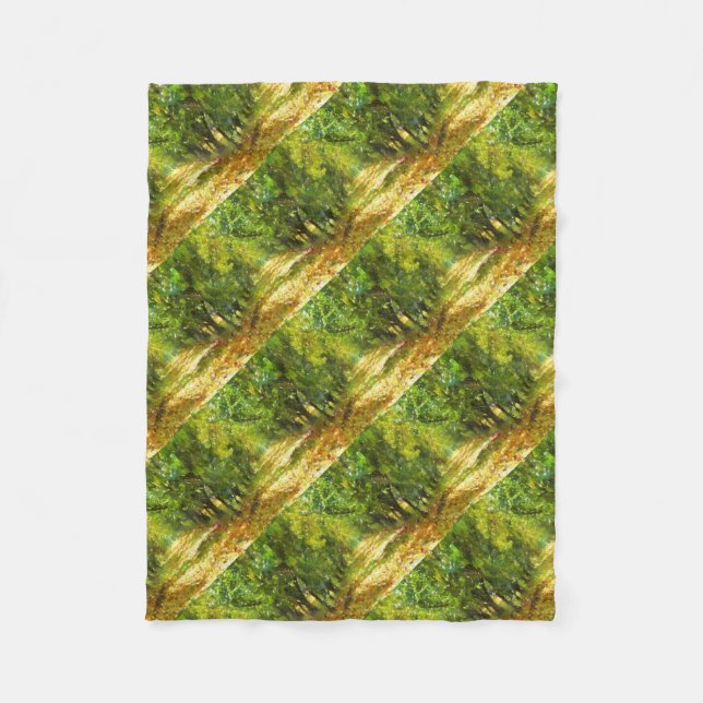 Dappled Light of Day Dreams Tree Avenue Art Fleece Blanket (Front)
