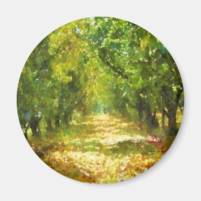 Dappled Light of Day Dreams Tree Avenue Art Magnet (Front)