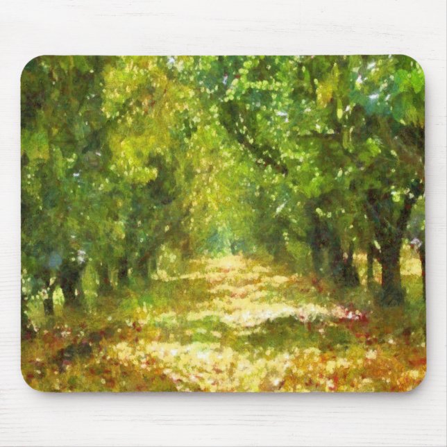 Dappled Light of Day Dreams Tree Avenue Art Mouse Mat (Front)