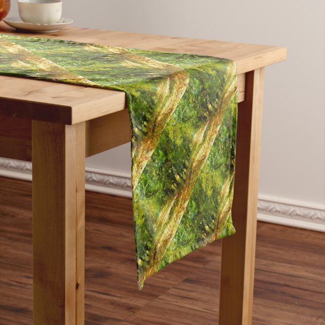 Dappled Light of Day Dreams Tree Avenue Art Short Table Runner (In Situ)