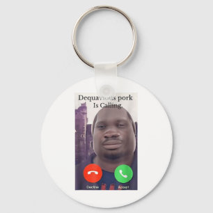 Daquavious Pork Is Calling John Pork Meme Joke Odd Key Ring