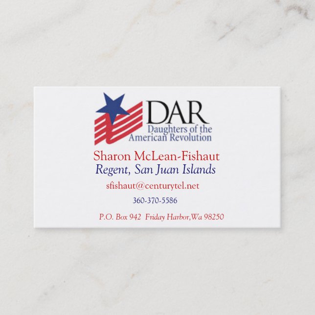 DAR Card for Mum (Front)