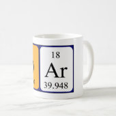 Dar periodic table name mug (Front Right)