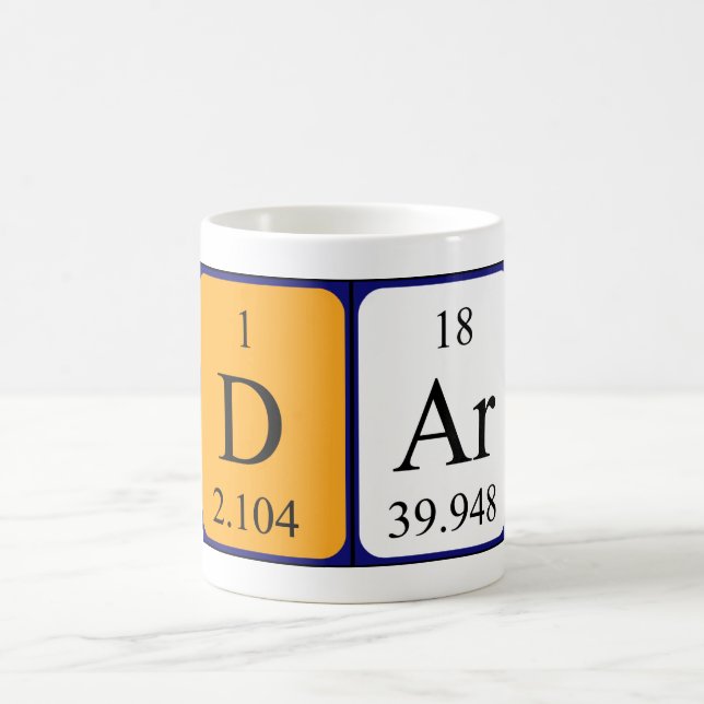 Dar periodic table name mug (Center)