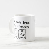 Dar periodic table name mug (Front Left)