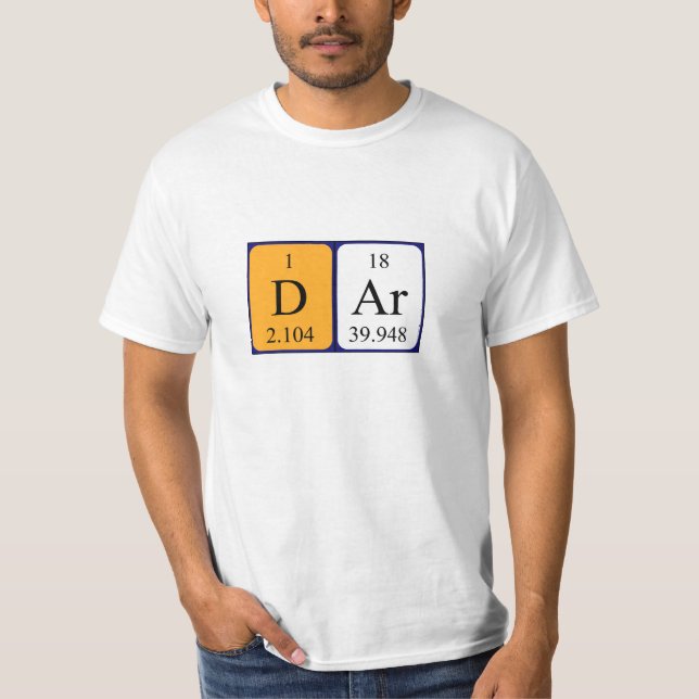 Dar periodic table name shirt (Front)