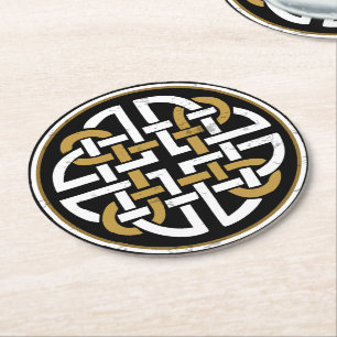 DARA KNOT TREE CELTIC MYSTICAL SYMBOL ROUND PAPER COASTER