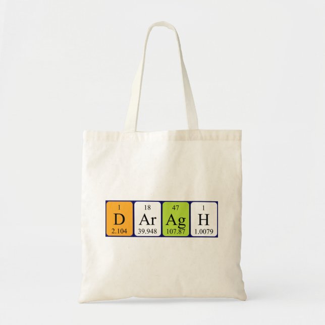 Daragh periodic table name tote bag (Front)