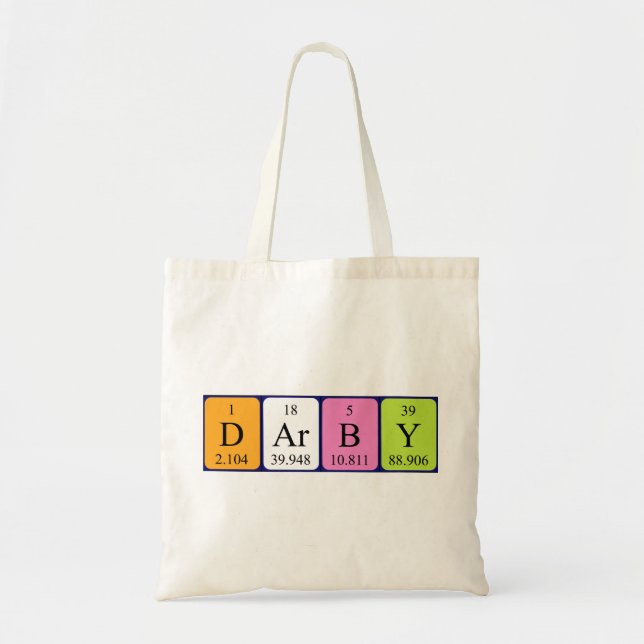 Darby periodic table name tote bag (Front)