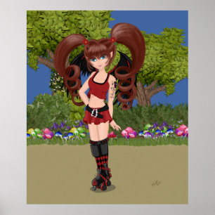 Darby the Roller Derby Fairy Poster