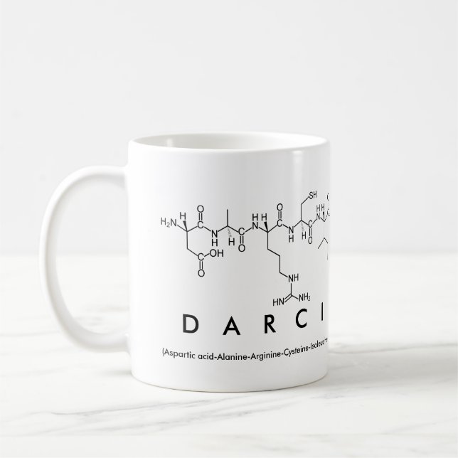 Darci peptide name mug (Left)