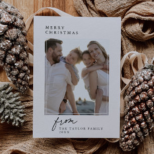 DARCY Black Unique Vintage Family Photo Christmas Holiday Card
