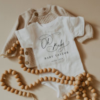 DARCY Boho Black White Pregnancy Announcement