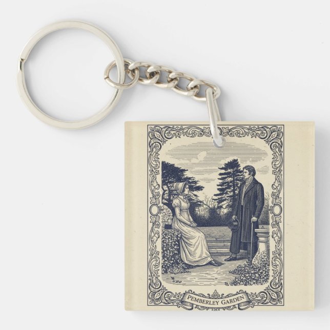 Darcy & Elizabeth scene Key Ring (Front)