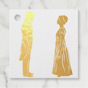 Darcy & Elizabeth Silhouette Favour Tags