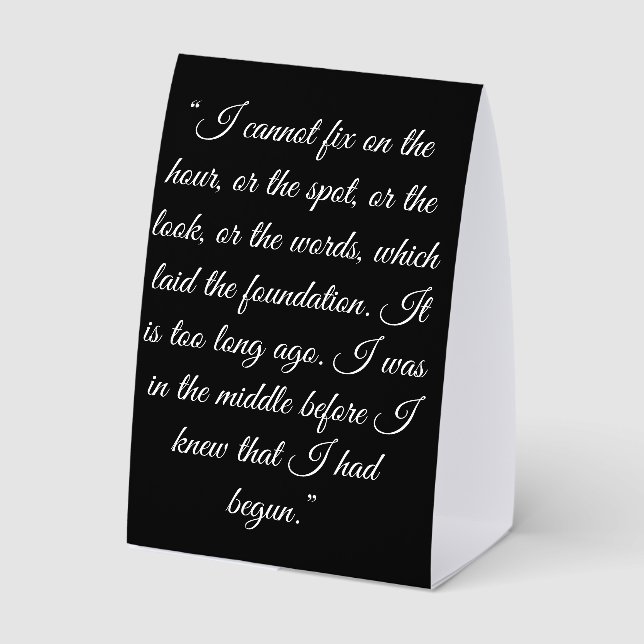 Darcy & Elizabeth silhouettes + quote (Back)