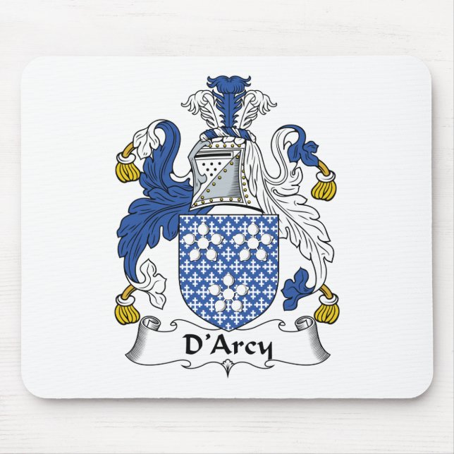 D'Arcy Family Crest Mouse Mat (Front)